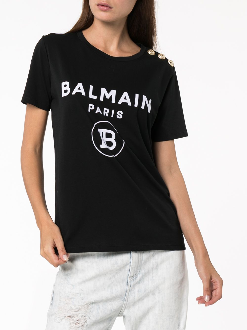 레드데이즈 - BALMAIN 로고 프린트 티셔츠