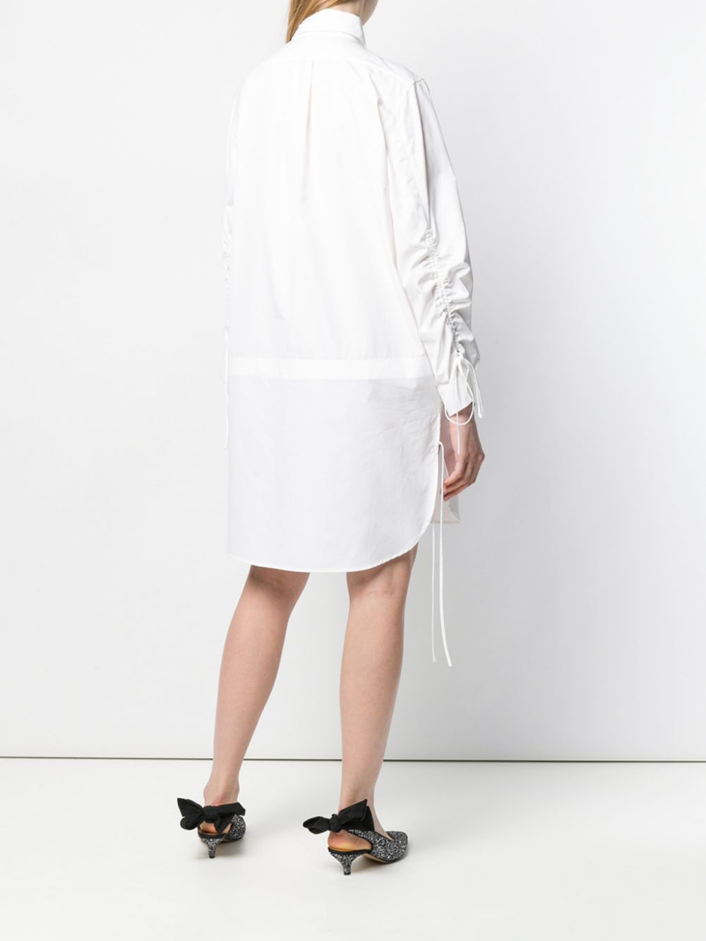 레드데이즈 - MIU MIU 로고 자수 셔츠 드레스